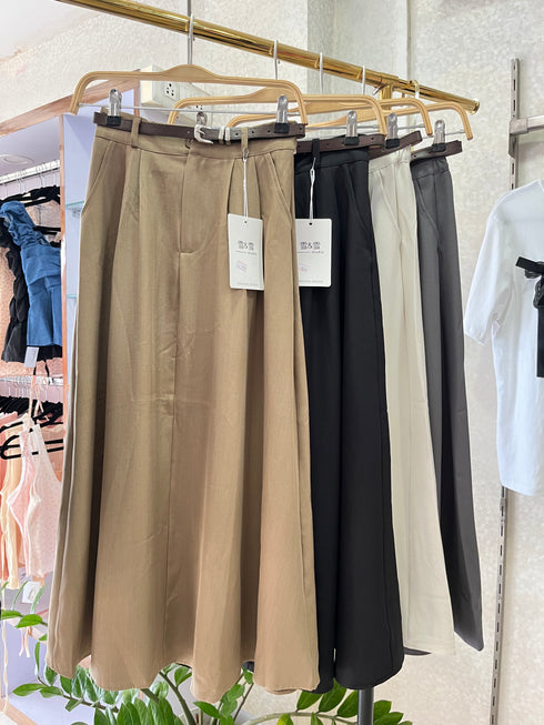 Ladies Classy Belted High Waist Skirts